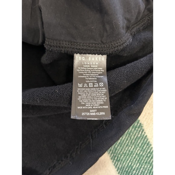 Ted Baker London Mens Half Zip Pullover 100% Cotton Sweatshirt Black Sz 6 (2XL) - Picture 6 of 7